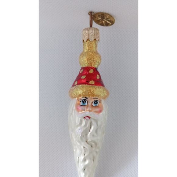 Christopher Radko Santa Head 2 Face Icicle Long Beard Christmas Ornament - Picture 16 of 16